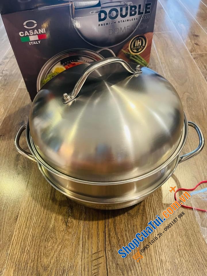 Hấp cả thế giới với XỬNG HẤP 2 TẦNG CASANI 28cm - thương hiệu của Italia