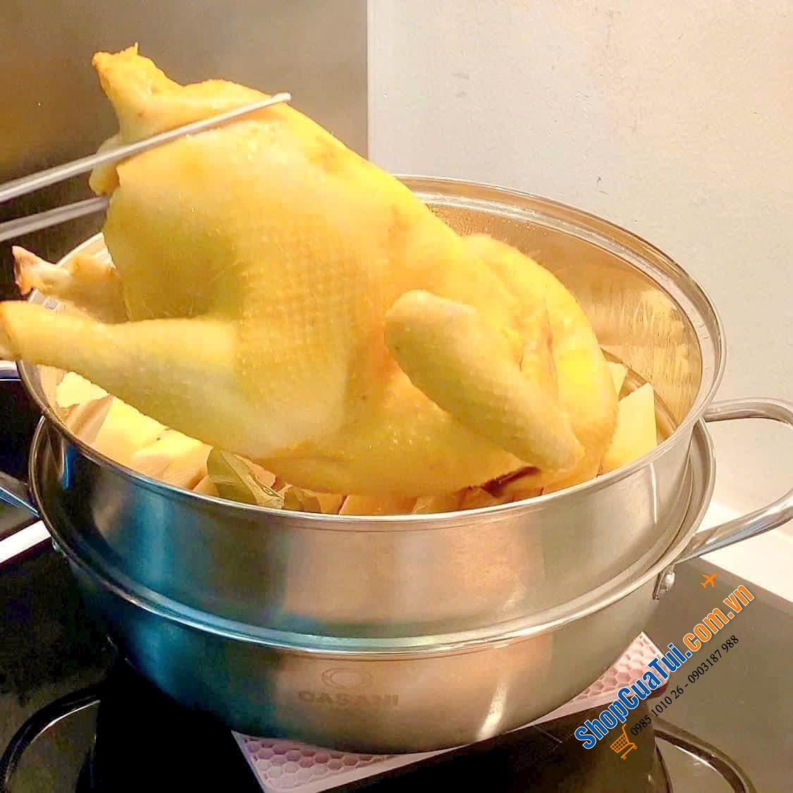 Hấp cả thế giới với XỬNG HẤP 2 TẦNG CASANI 28cm - thương hiệu của Italia