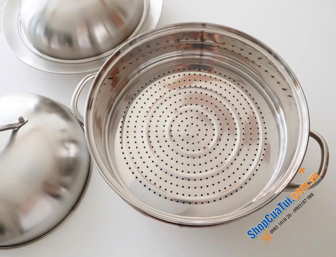 Hấp cả thế giới với XỬNG HẤP 2 TẦNG CASANI 28cm - thương hiệu của Italia