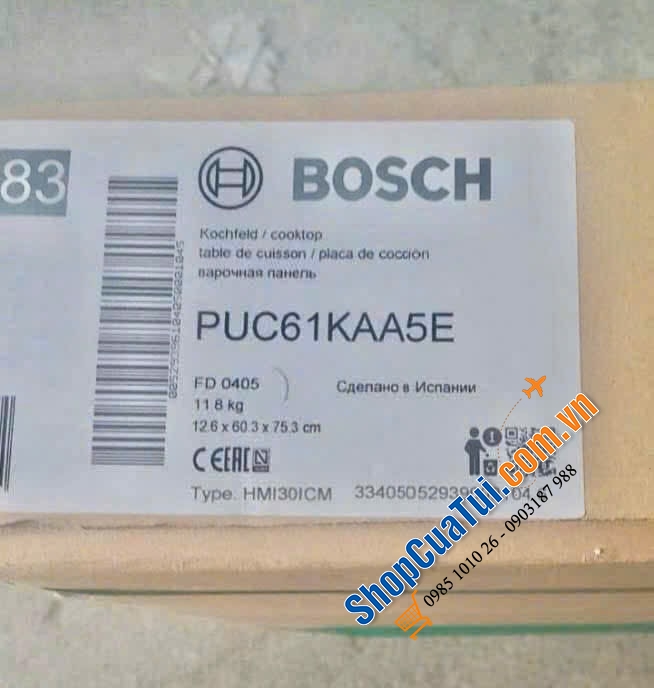 BẾP TỪ BOSCH PUC61KAA5E - Bếp từ 3 vùng nấu