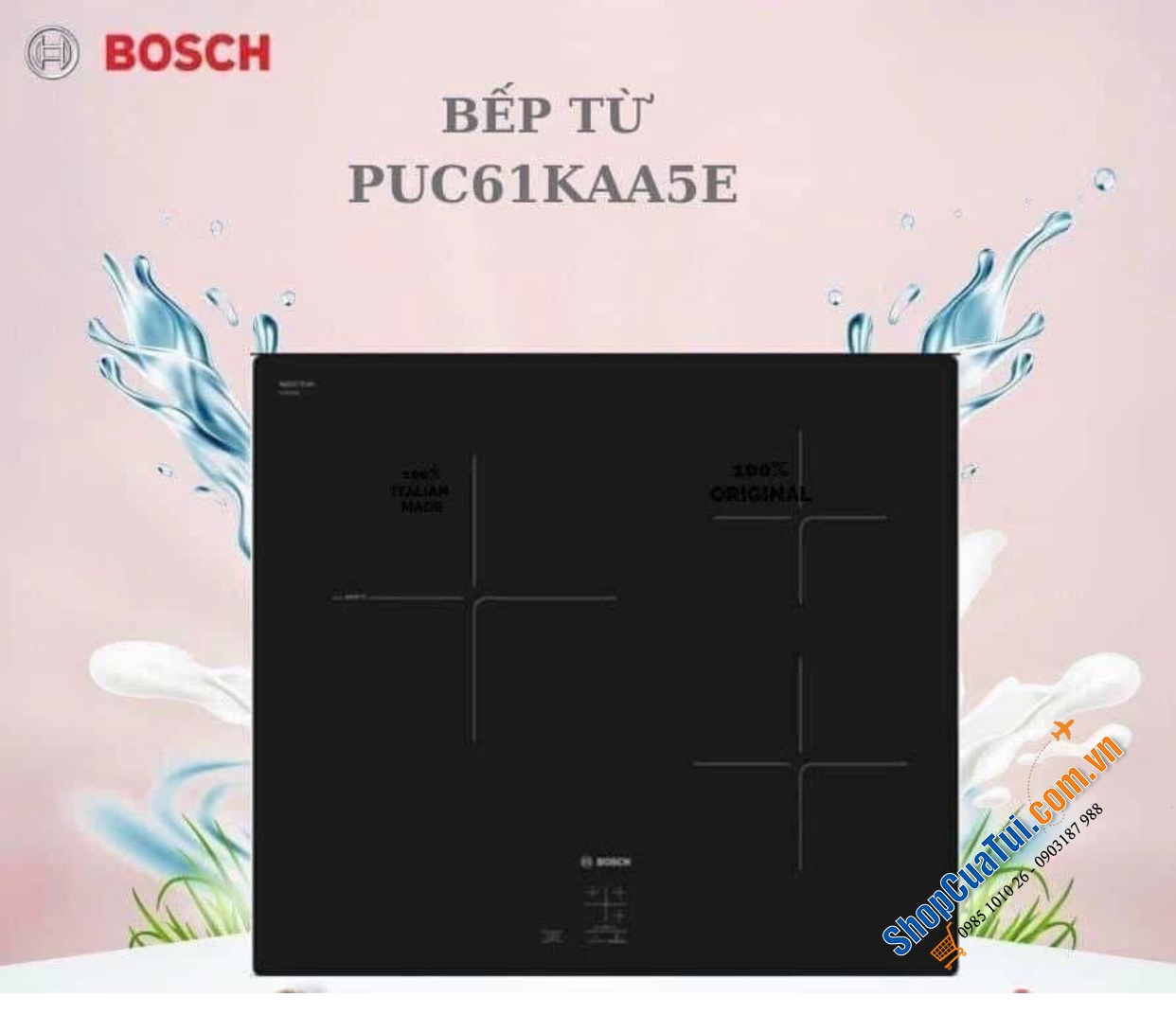 BẾP TỪ BOSCH PUC61KAA5E - Bếp từ 3 vùng nấu