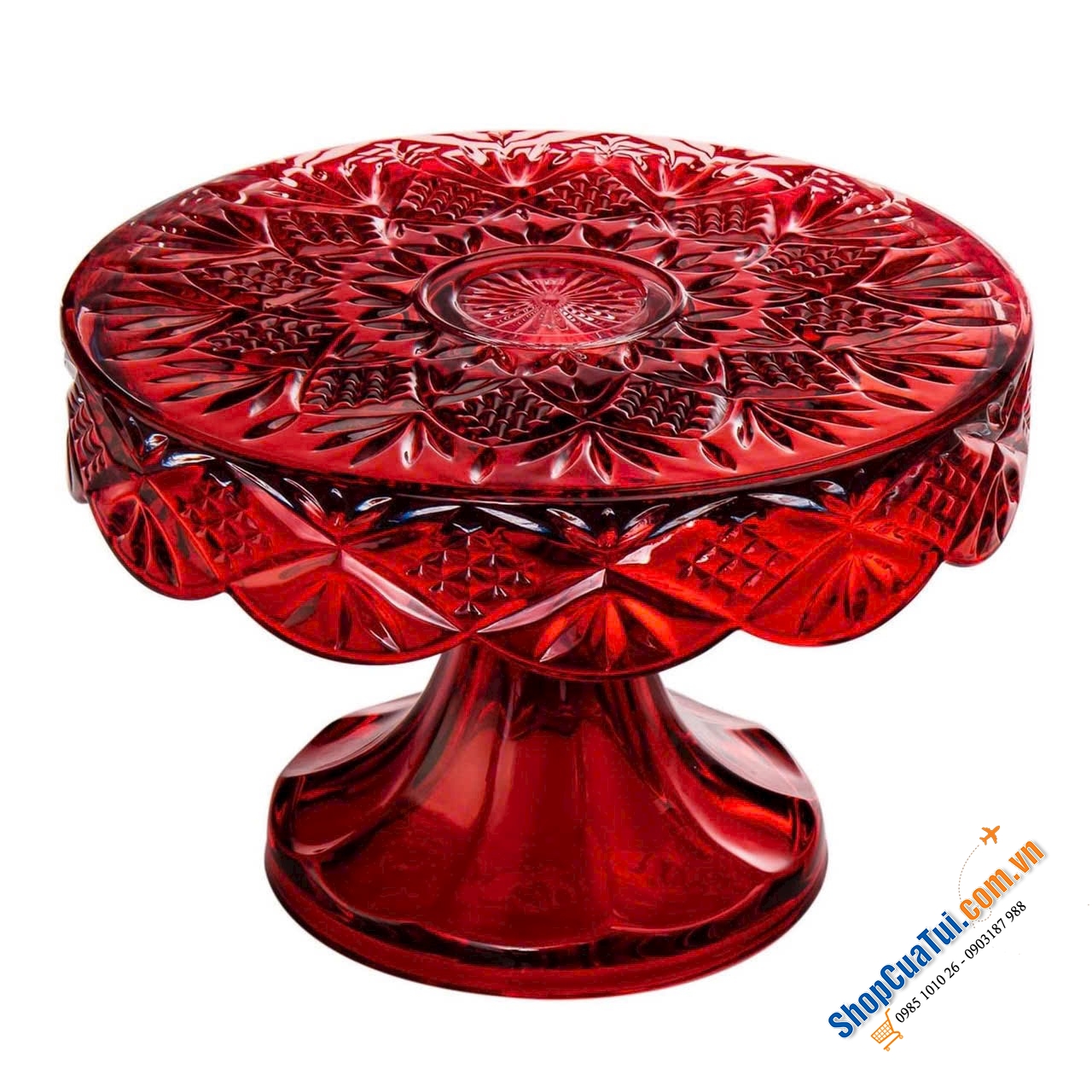 ĐĨA BỒNG PHA LÊ DUBLIN 20cm mầu đỏ