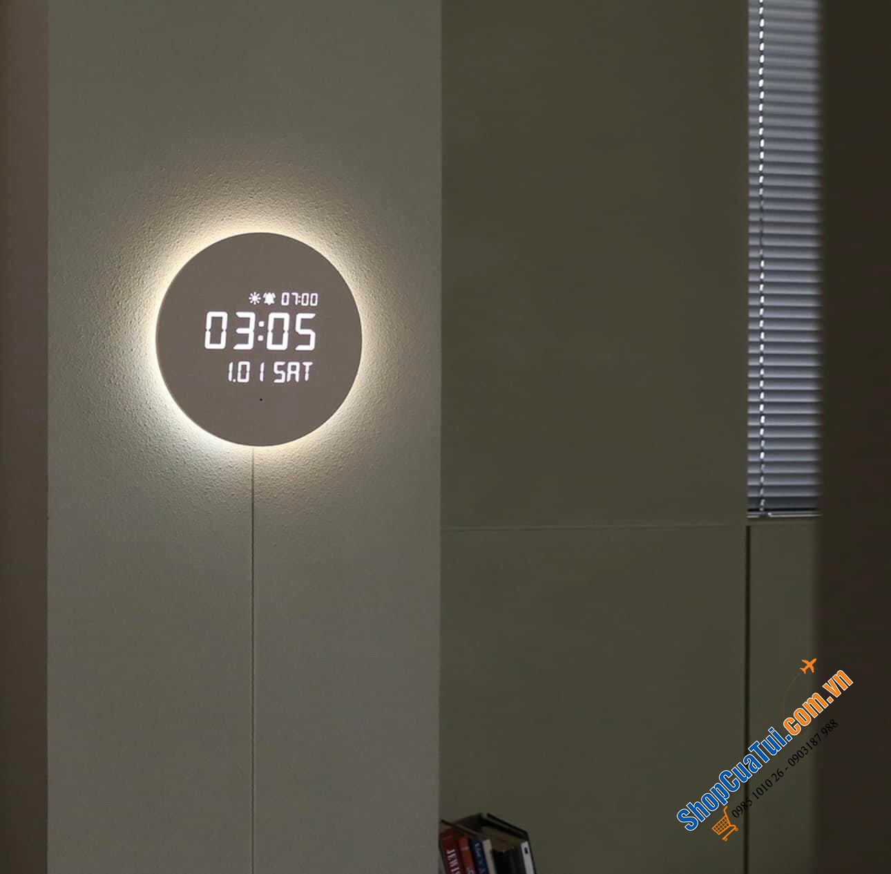 Đồng hồ treo tường LED MOOAS tròn hoặc vuông