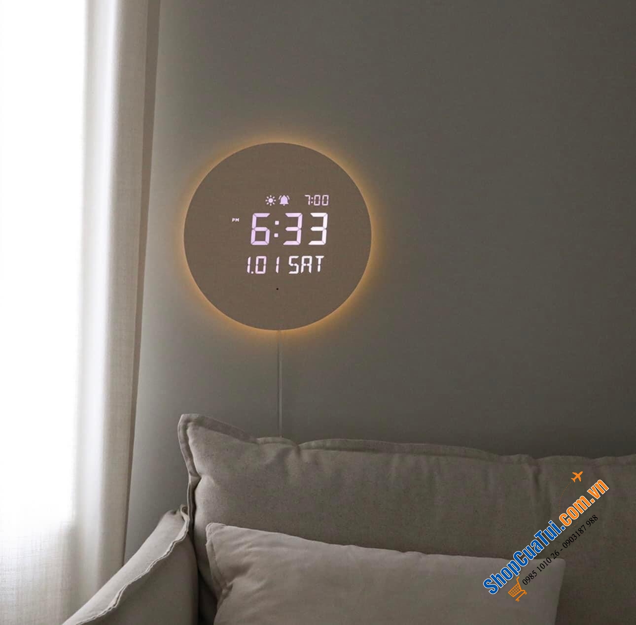 Đồng hồ treo tường LED MOOAS tròn hoặc vuông