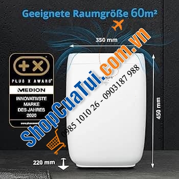 Máy Lọc Không Khí MEDION MD 10444 - Lọc sạch 99,97% các ô nhiễm có trong không khí.