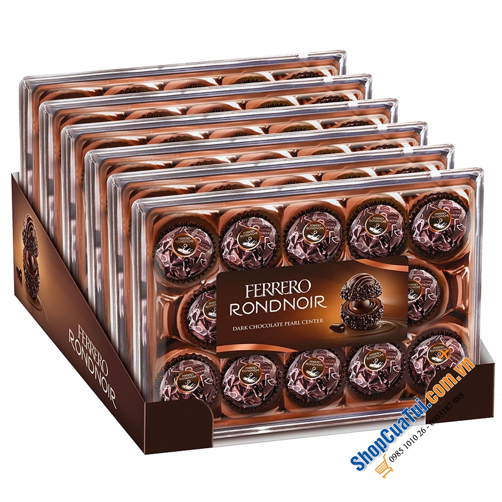 SOCOLA ĐEN FERRERO RONDNOIR TRỨ DANH - Hộp 15 viên - Sô cô la