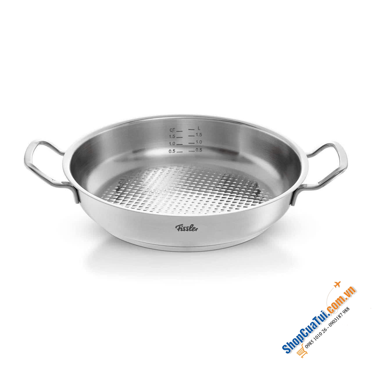 Chảo 2 quai Fissler Profi Original Collection 24cm - 28cm. Made in Germany