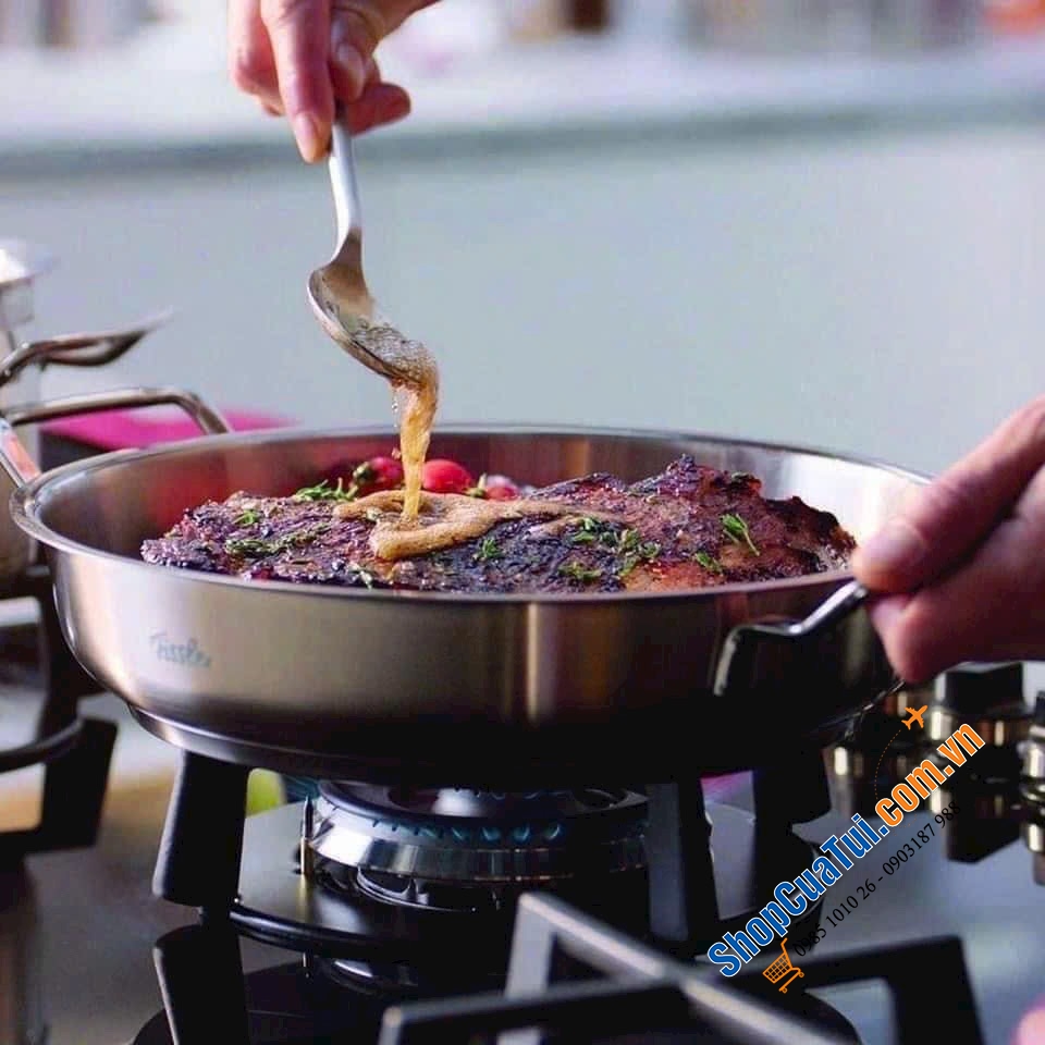 Chảo 2 quai Fissler Profi Original Collection 24cm - 28cm. Made in Germany