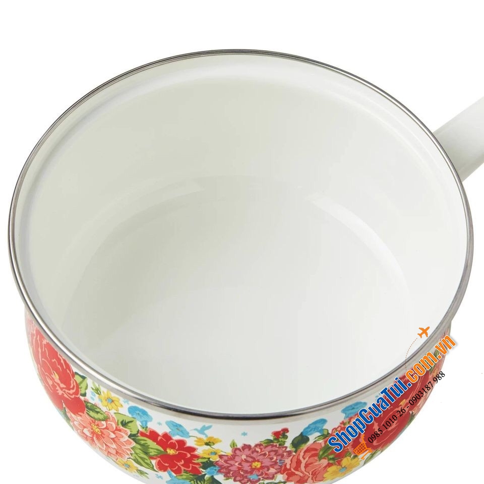 Quánh The Pioneer Woman Sweet Rose 18cm 1,89L để nấu cháo, quấy bột hoặc bất kỳ loại nước sốt nào