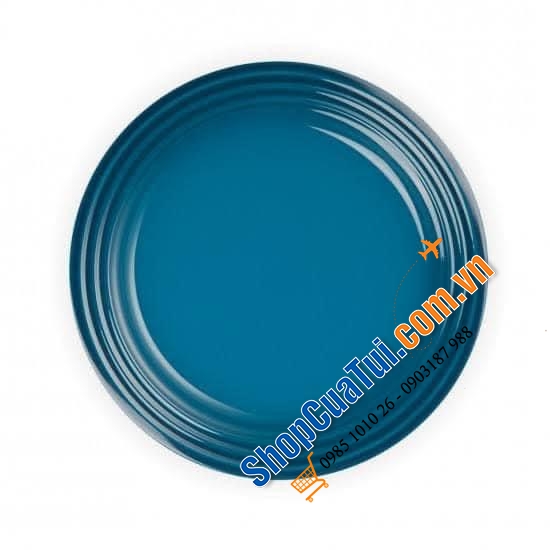 ĐĨA LE CREUSET MÀU XANH CỔ VỊT DEEP TEAL 22CM.