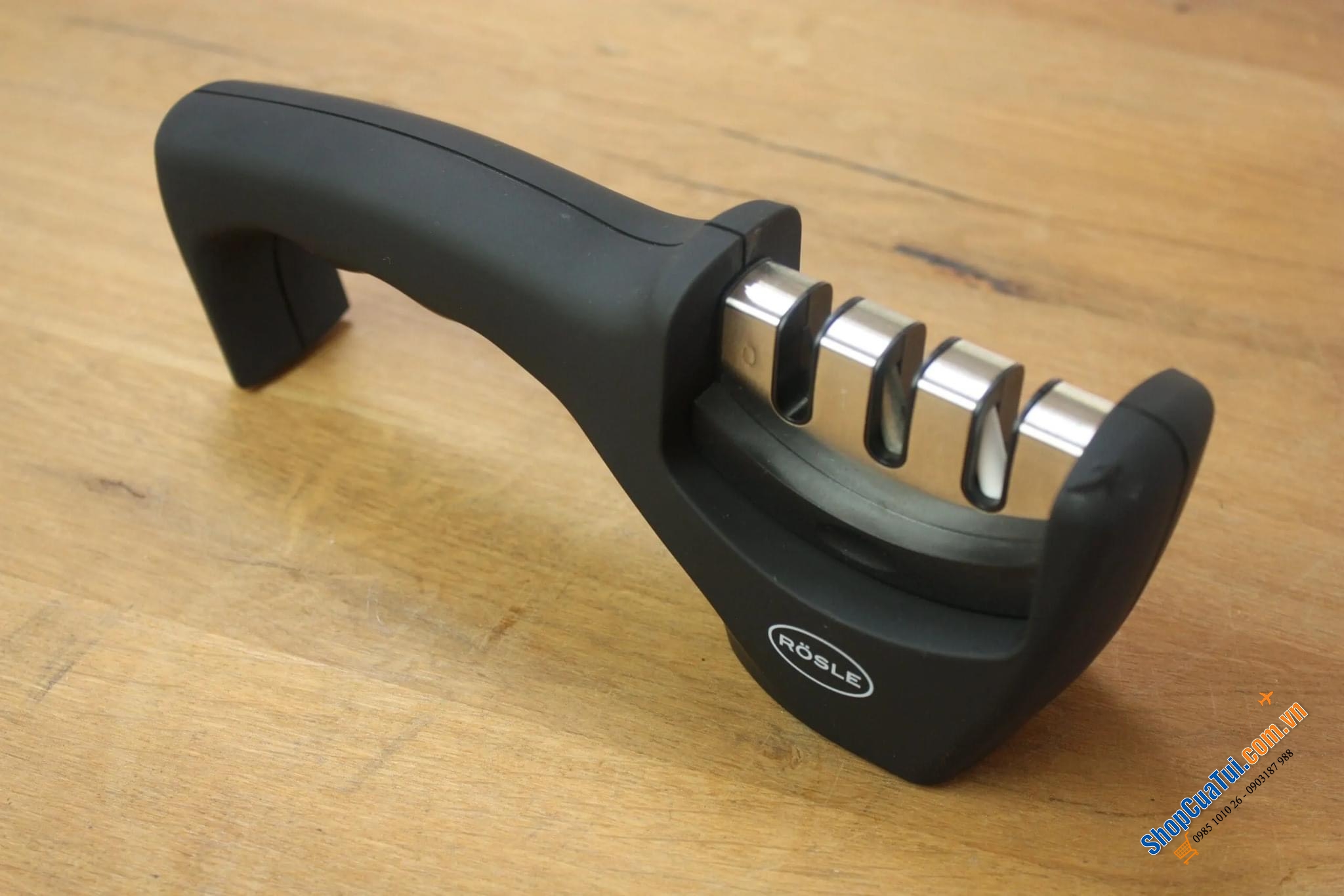 Dụng cụ mài dao 3 rãnh Rosle 15045 - mài sắc các dao kể cả các dao cùn, hoen rỉ