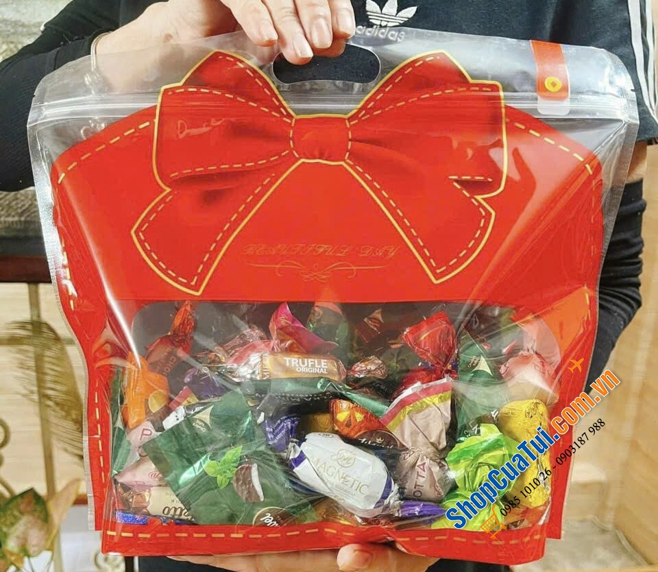 KẸO BALAN MIX VỊ trọng lượng 1kg - Túi xinh xắn thích hợp làm quà biếu tặng
