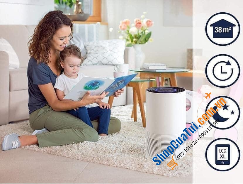 Máy lọc không khí SOEHNLE AirFresh Clean 400 - nội địa Đức của hãng SOEHNLE (hãng lâu đời có lịch sử 150 năm) dành cho phòng lên tới 38m2