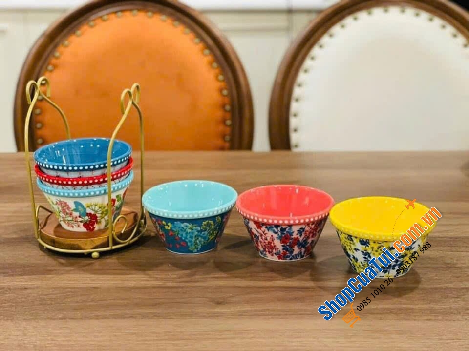 SET 6 BÁT CƠM THE PIONEER WOMAN 11,5cm mang theo nét duyên dáng đồng quê