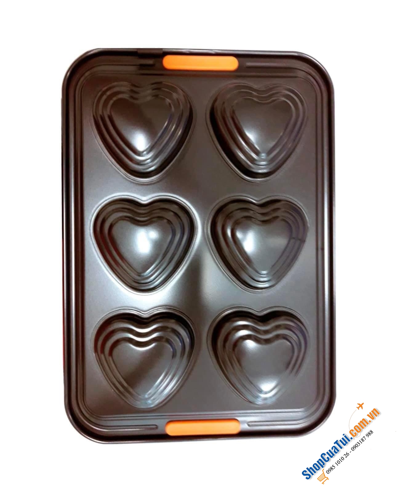 KHAY BÁNH MUFFIN LE CREUSET TRÁI TIM 39x27x4 cm