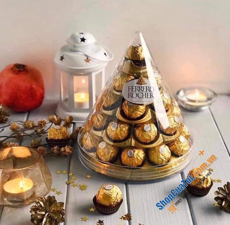 SOCOLA THÁP FERRERO ROCHER Hộp 28 viên 350gram- Sô cô la