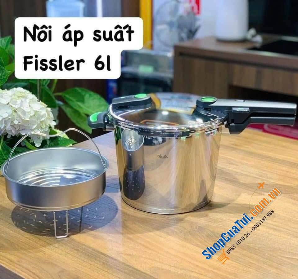 NỒI ÁP SUẤT FISSLER 6L VITAQUICK GREEN - Made in Germany