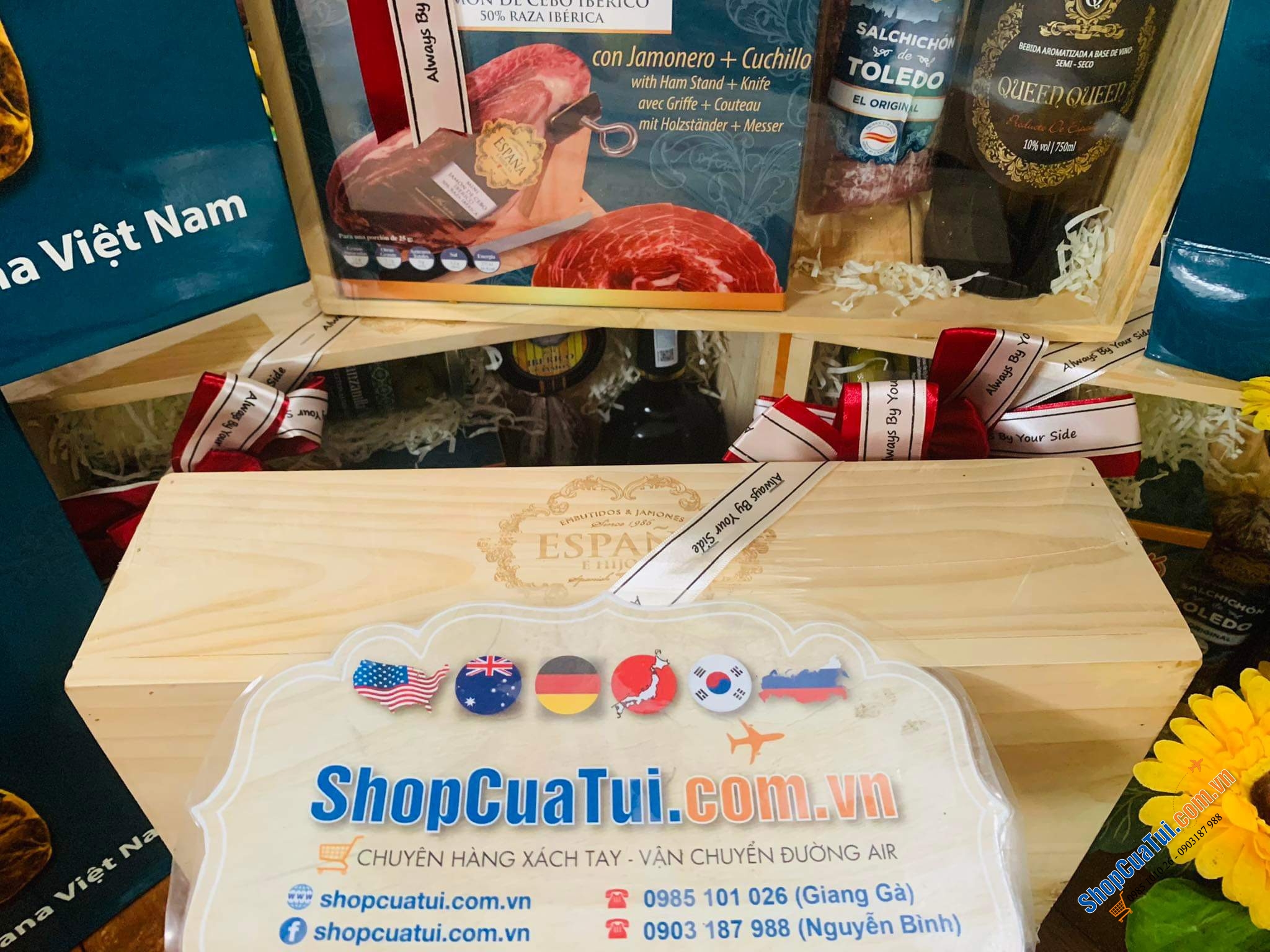 ĐÙI HEO MUỐI ESPAÑA JAMON và RƯỢU VANG - QUÀ TẾT 2024 THỂ HIỆN ĐẲNG CẤP