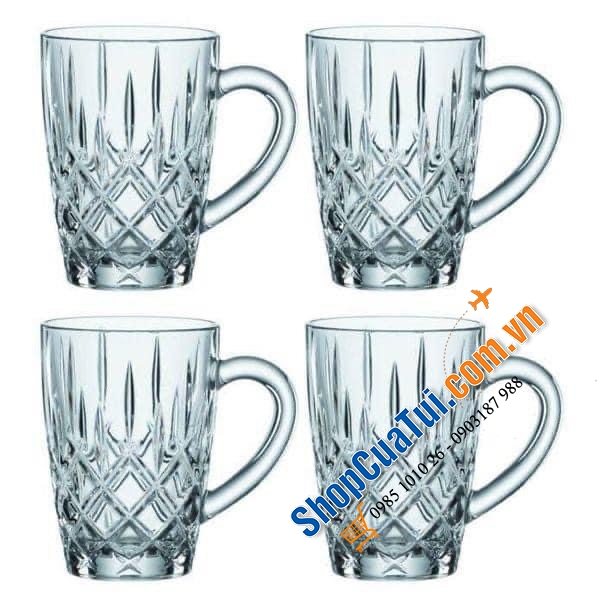 Set 4 cốc uống bia, uống nước, uống trà Nachtmann Noblesse 375ml - pha lê