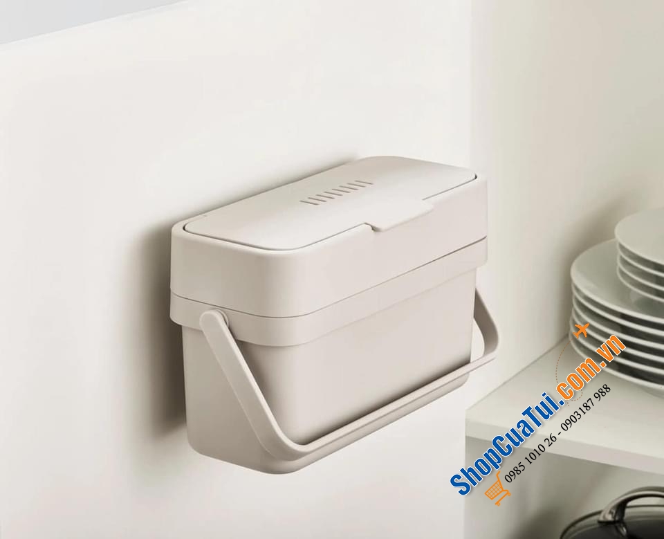 Thùng rác hữu cơ gắn tủ bếp Joseph Joseph Compo 4L - MÀU XÁM.