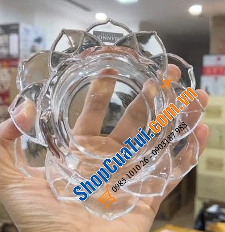 Chân nến hoa sen Goldinger size to 19cm đường kính