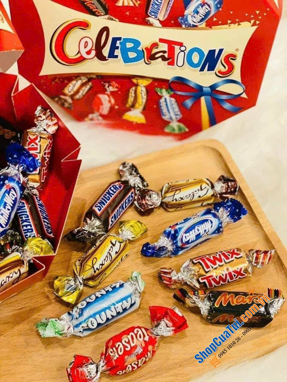 SOCOLA CELEBRATION Mix 8 vị Sang trọng và lịch sự tặng quà cực đẹp và ngon - sô cô la