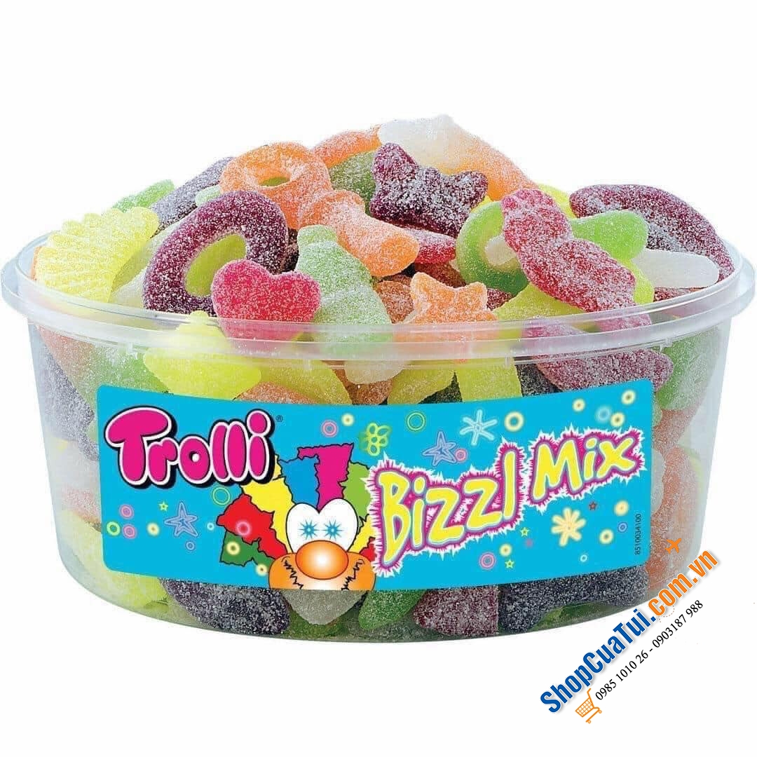 KẸO DẺO TROLLI BIZZL MIX ĐỨC 1KG - kẹo Chíp chíp cho bé