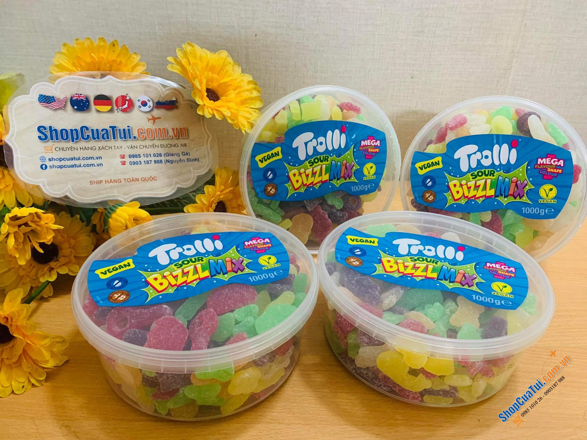 KẸO DẺO TROLLI BIZZL MIX ĐỨC 1KG - kẹo Chíp chíp cho bé