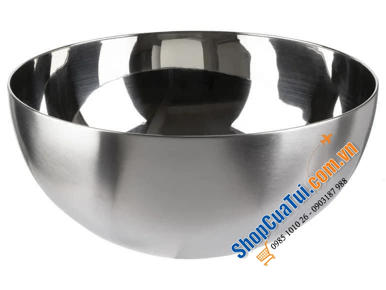 Bộ 3 bát inox cao cấp Ernesto dáng bầu tròn siêu đẹp.