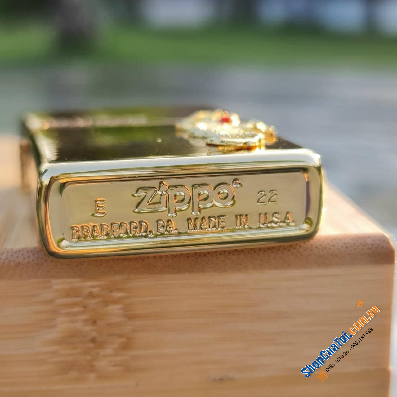 BẬT LỬA ZIPPO RỒNG MẠ VÀNG 18k SANG XỊN - CHÀO ĐÓN NĂM GIÁP THÌN 2024 - Made in USA