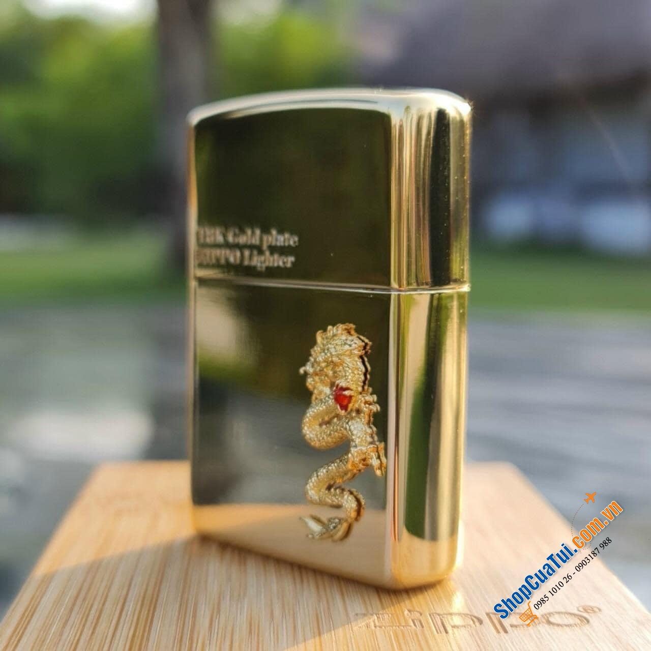 BẬT LỬA ZIPPO RỒNG MẠ VÀNG 18k SANG XỊN - CHÀO ĐÓN NĂM GIÁP THÌN 2024 - Made in USA