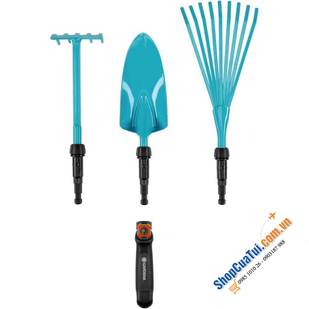 SET LÀM VƯỜN CƠ BẢN GARDENA GERMANY COMBISYSTEM gồm 4 món