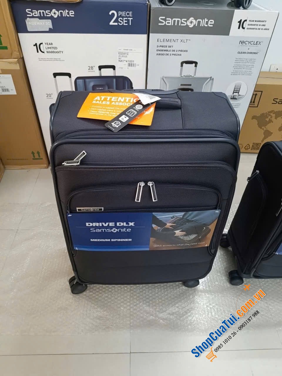 Sét 2 Vali vải Samsonite DLx driver 20 và 25 inch - dòng doanh nhân cao cấp siêu bền