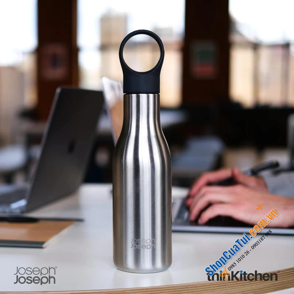 Bình giữ nhiệt Joseph Joseph Loop 500ml màu cam hồng hoặc inox
