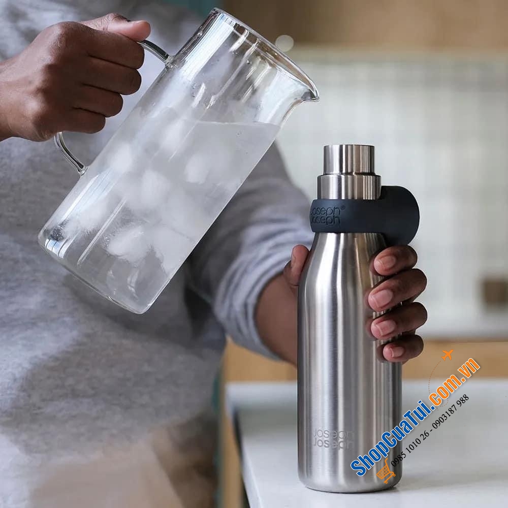 Bình giữ nhiệt Joseph Joseph Loop 500ml màu cam hồng hoặc inox