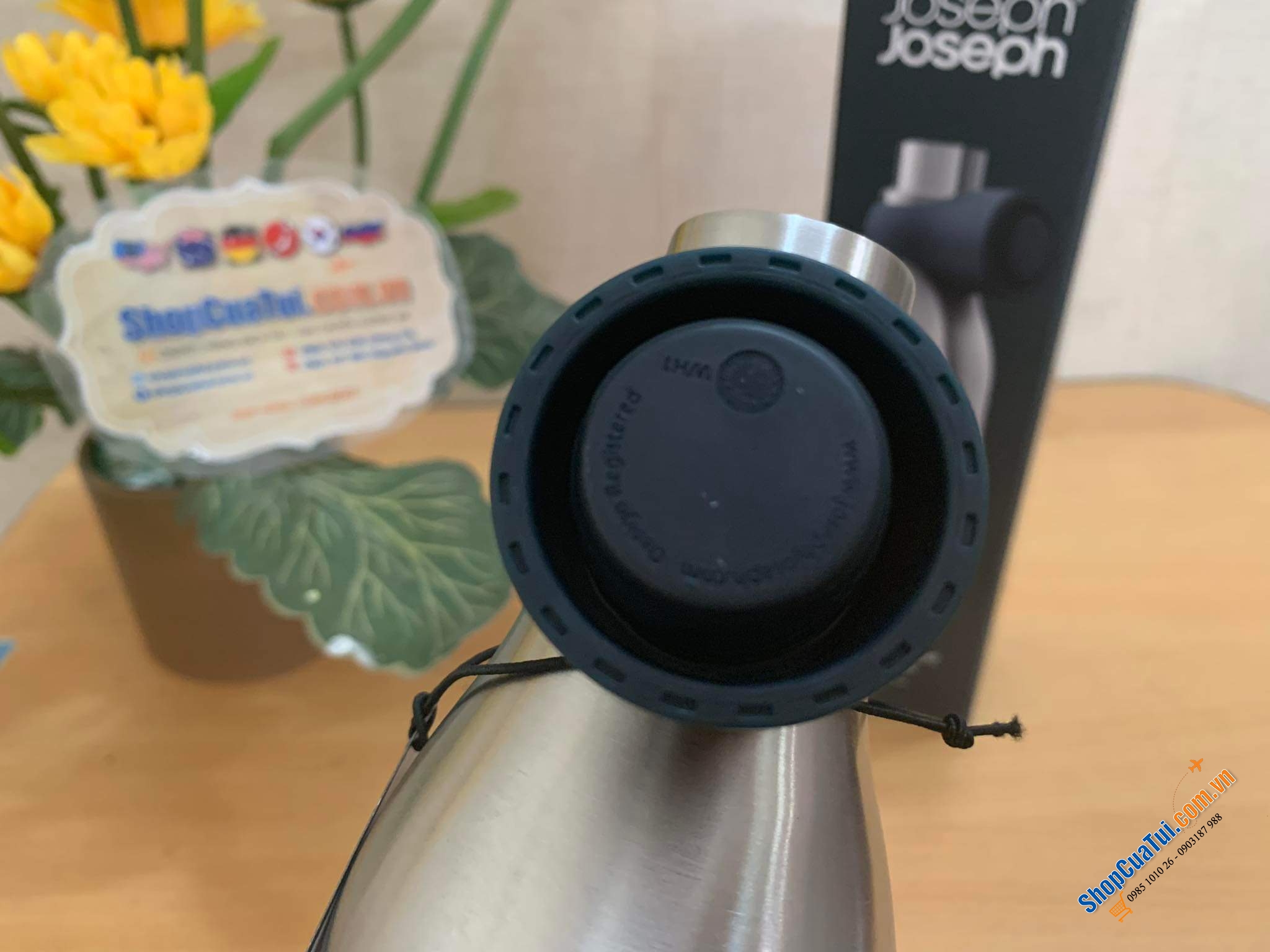Bình giữ nhiệt Joseph Joseph Loop 500ml màu cam hồng hoặc inox