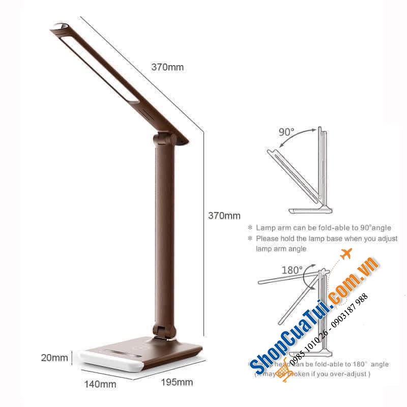 Đèn Chống Cận Wilit H10Q Brown hỗ trợ chống cận thị rất tốt, tích hợp cổng sạc USB và sạc không dây