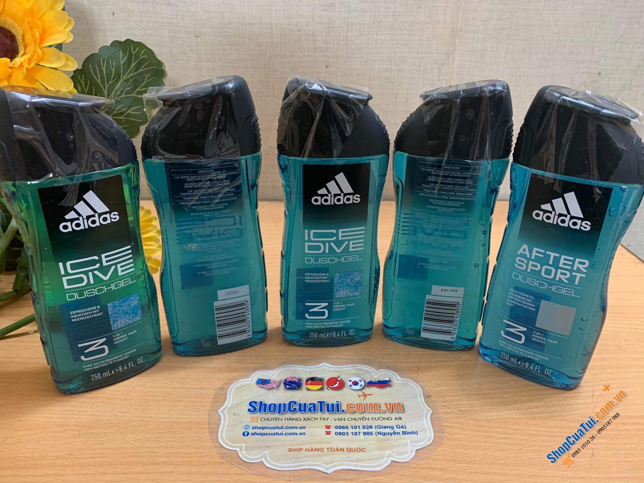 SỮA TẮM GỘI NAM ADIDAS 3in1 Body- Hair- Face HƯƠNG THƠM MẠNH MẼ & ĐẦY NAM TÍNH- 250ml