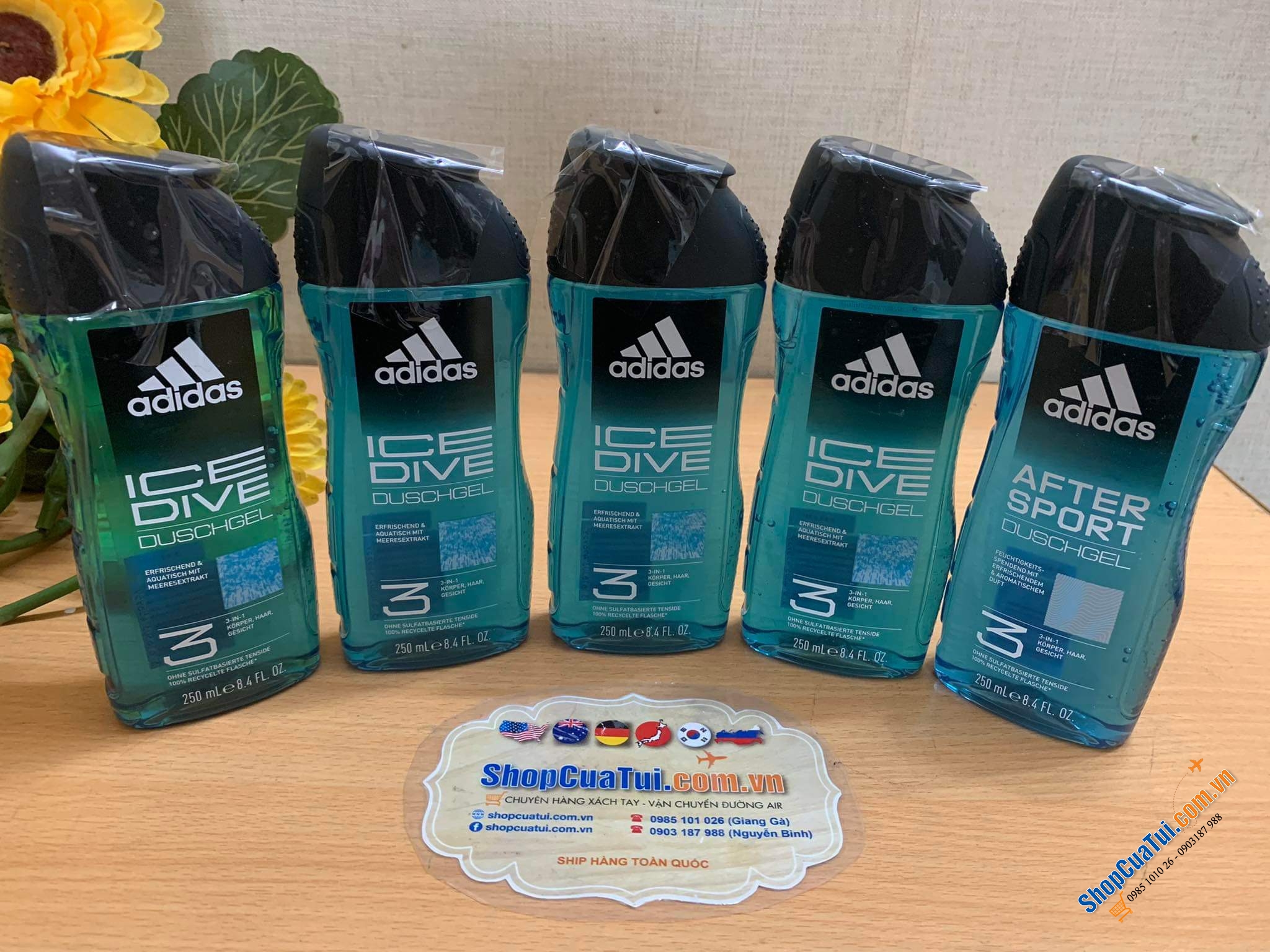 SỮA TẮM GỘI NAM ADIDAS 3in1 Body- Hair- Face HƯƠNG THƠM MẠNH MẼ & ĐẦY NAM TÍNH- 250ml