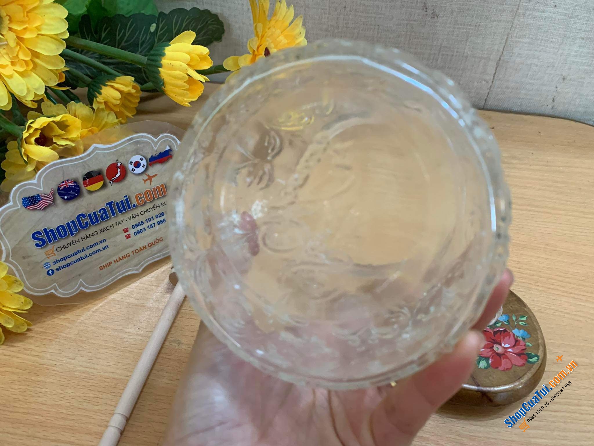 HŨ MẬT ONG THE PIONEER WOMAN thiết kế Vintage Floral của Ree bằng thuỷ tinh cao cấp