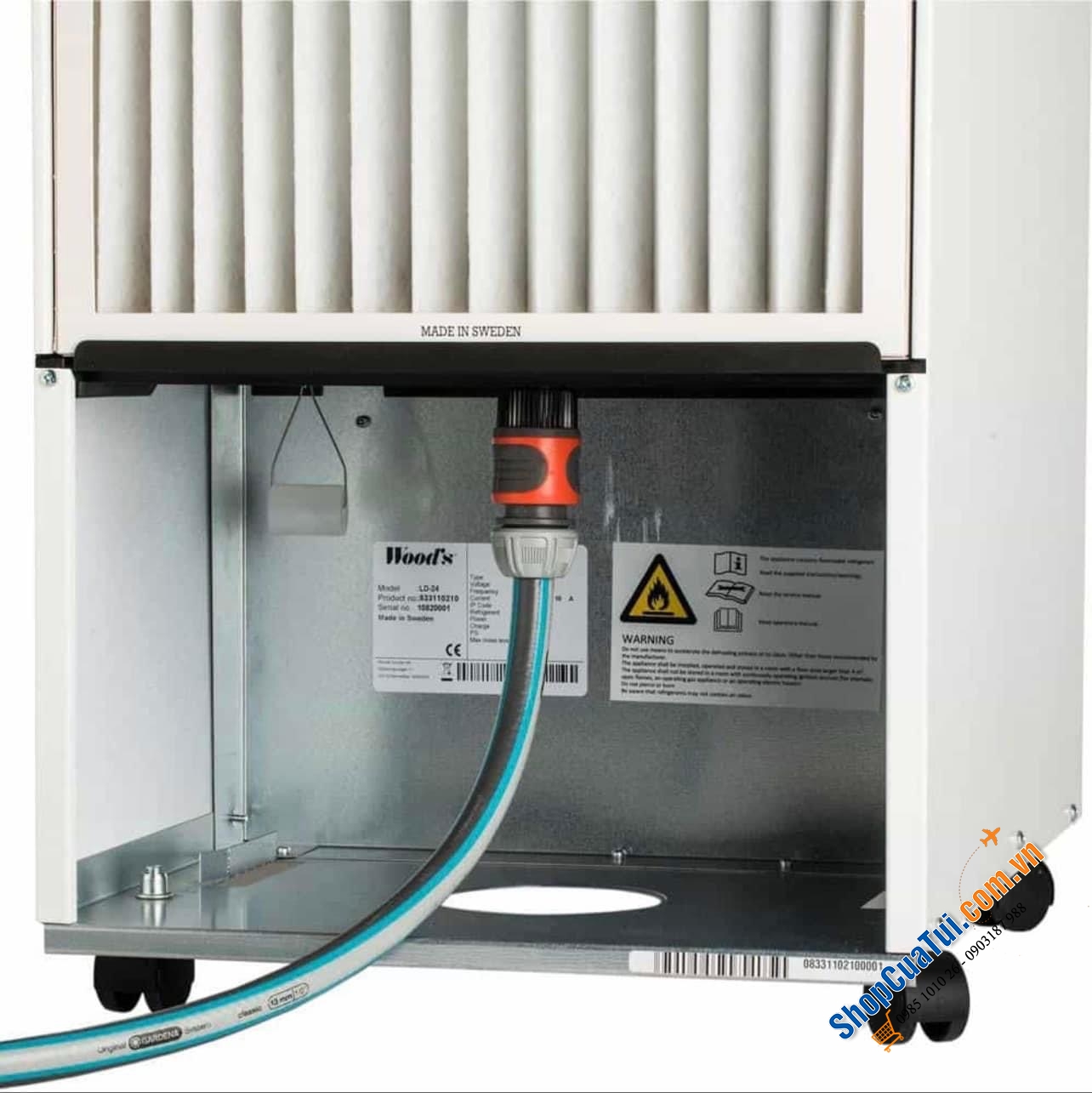 Máy hút ẩm kèm sấy quần áo WOODS LD44 - hút ẩm hiệu quả trong không gian có diện tích lên đến 140 m²