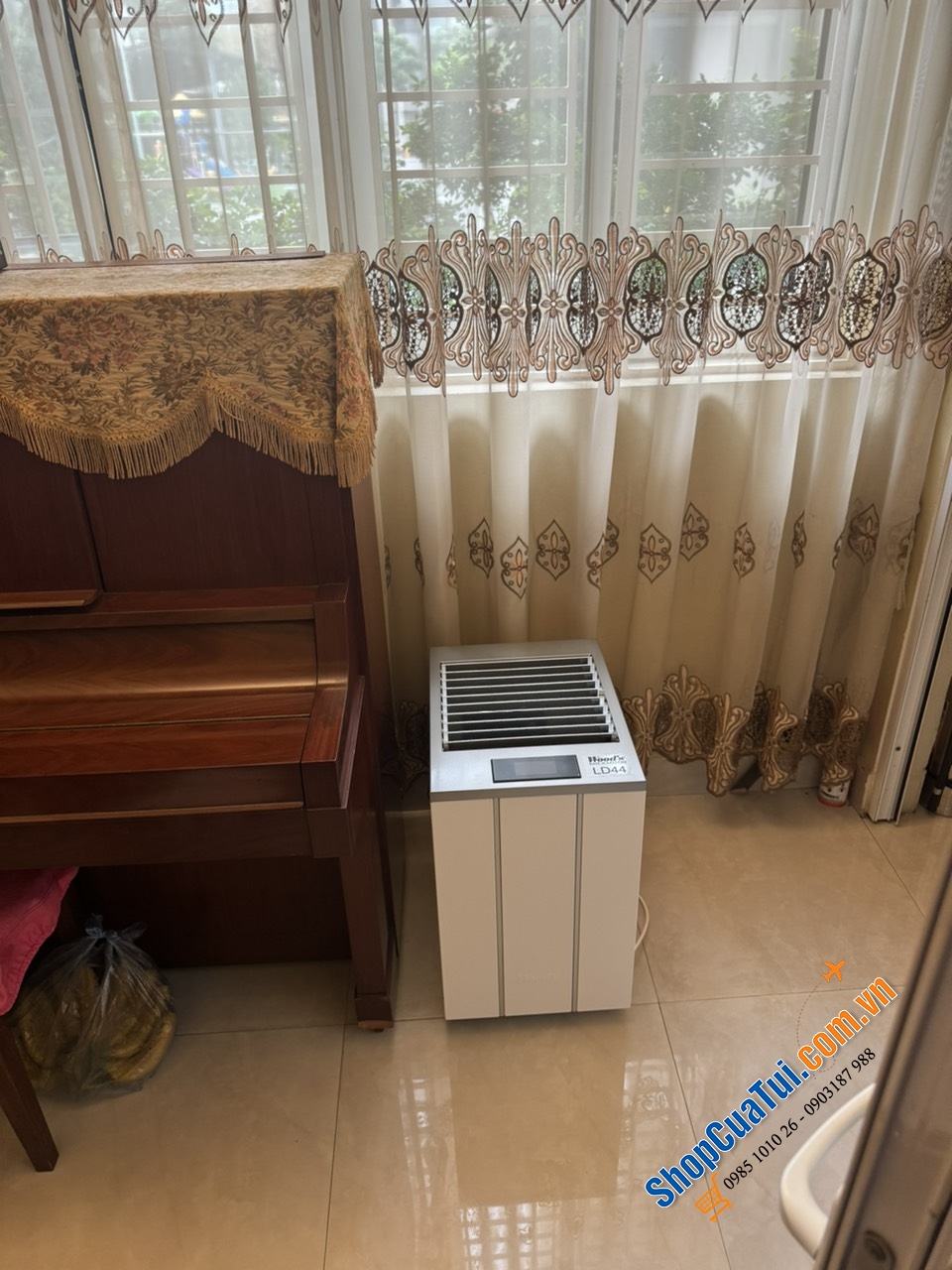 Máy hút ẩm kèm sấy quần áo WOODS LD44 - hút ẩm hiệu quả trong không gian có diện tích lên đến 140 m²