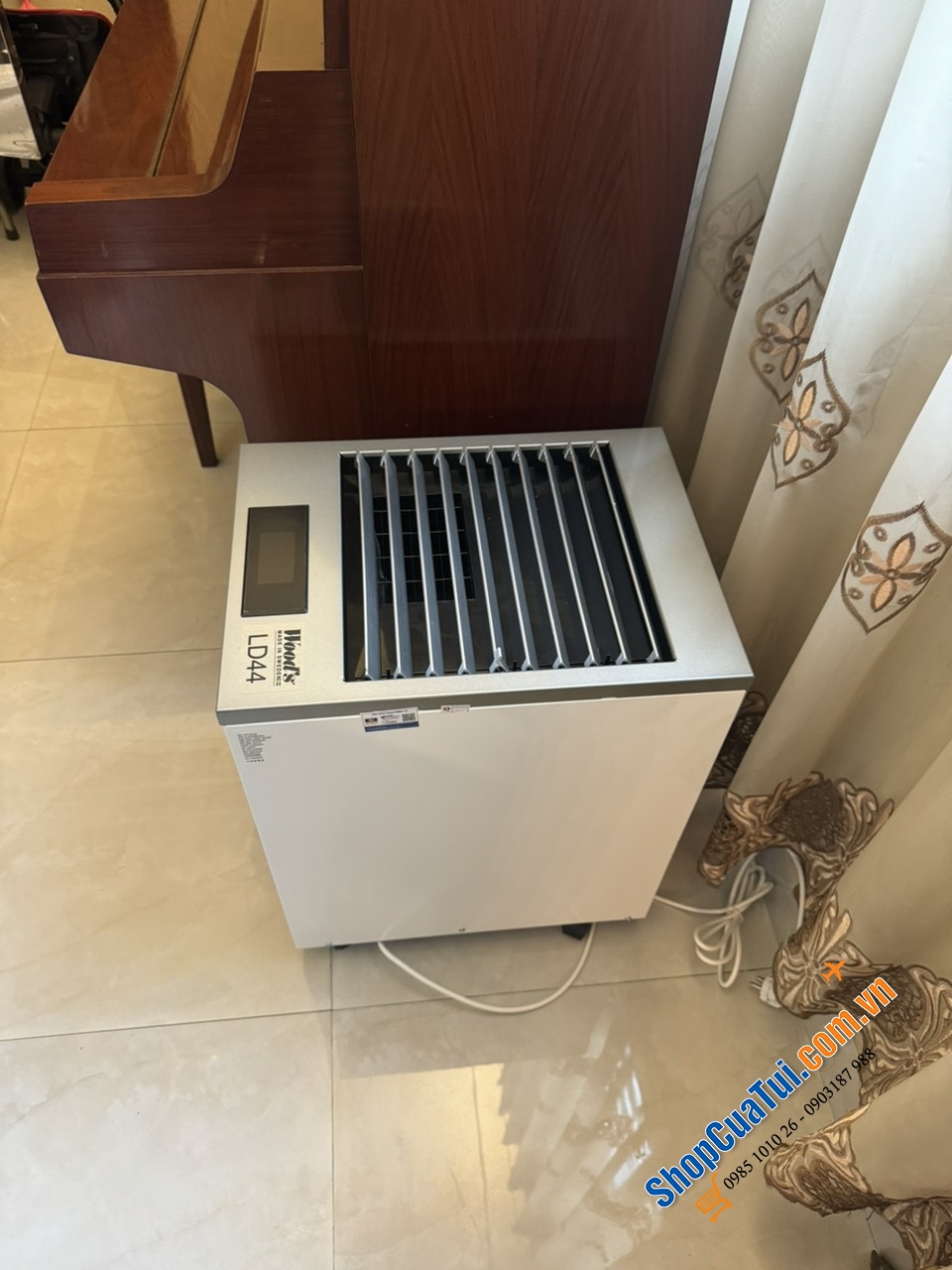 Máy hút ẩm kèm sấy quần áo WOODS LD44 - hút ẩm hiệu quả trong không gian có diện tích lên đến 140 m²