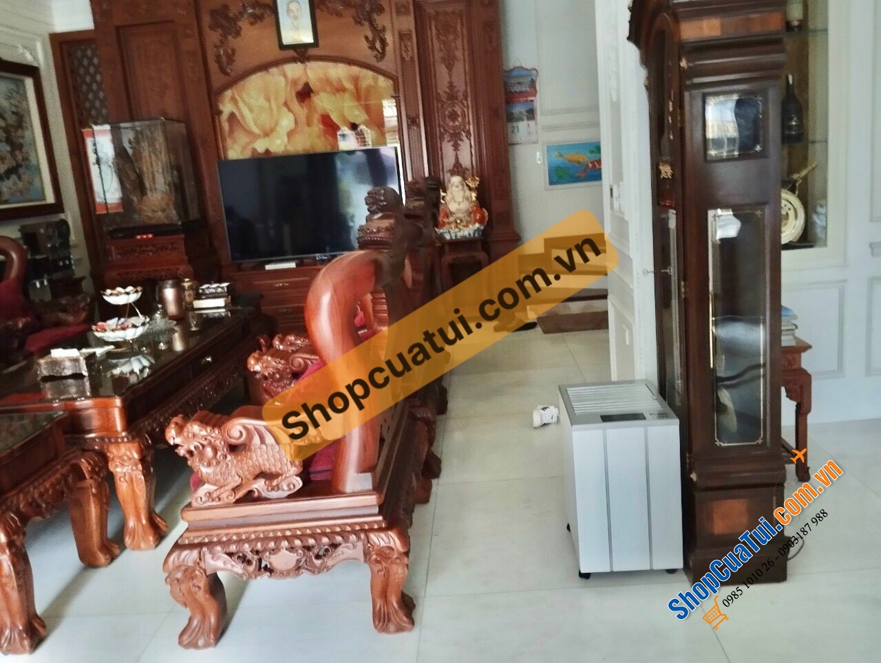 Máy hút ẩm kèm sấy quần áo WOODS LD44 - hút ẩm hiệu quả trong không gian có diện tích lên đến 140 m²