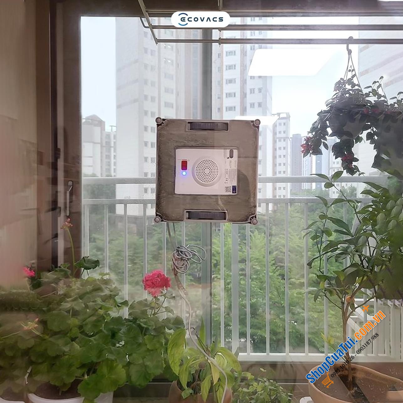 Robot Lau Kính Ecovacs Winbot W1 Pro, lực hút 2800PA