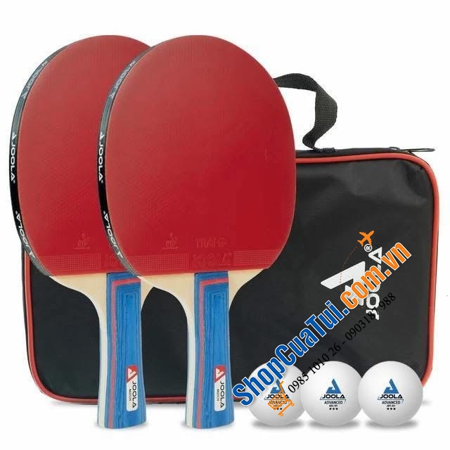 BỘ BÓNG BÀN JOOLA - ĐẦY ĐỦ PHỤ KIỆN CHUYÊN NGHIỆP, gồm 2 vợt + 3 quả bóng + bao đựng
