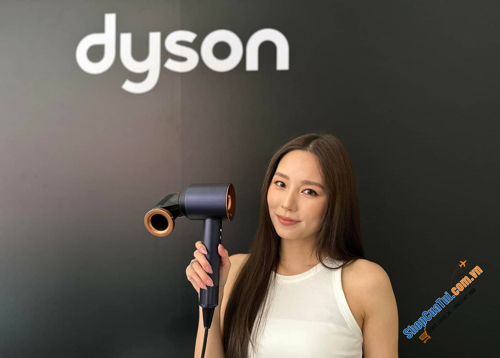 MÁY SẤY TÓC DYSON SUPERSONIC HD15 - NEW MODEL - gồm 01 thân máy sấy, 04 đầu sấy cải tiến và 01 hộp đựng