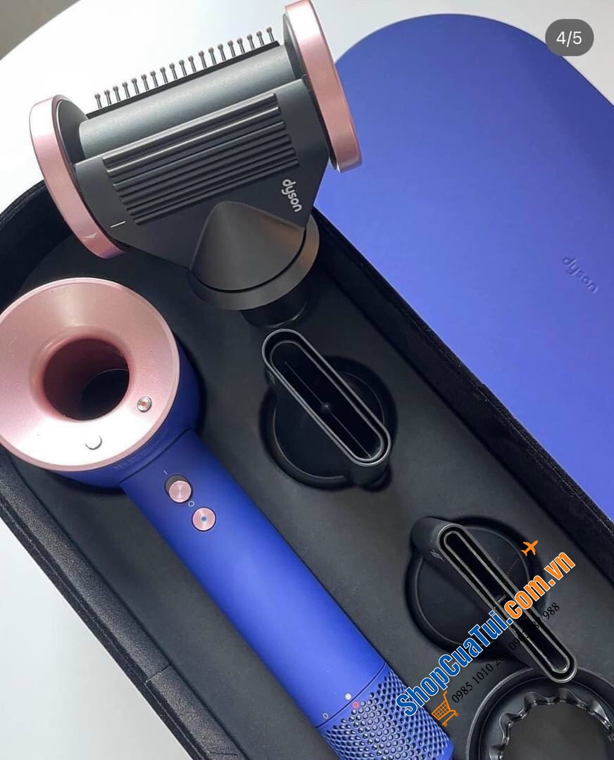 MÁY SẤY TÓC DYSON SUPERSONIC HD15 - NEW MODEL - gồm 01 thân máy sấy, 04 đầu sấy cải tiến và 01 hộp đựng