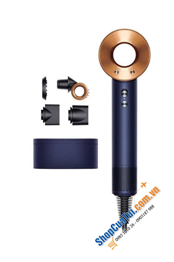 MÁY SẤY TÓC DYSON SUPERSONIC HD15 - NEW MODEL - gồm 01 thân máy sấy, 04 đầu sấy cải tiến và 01 hộp đựng