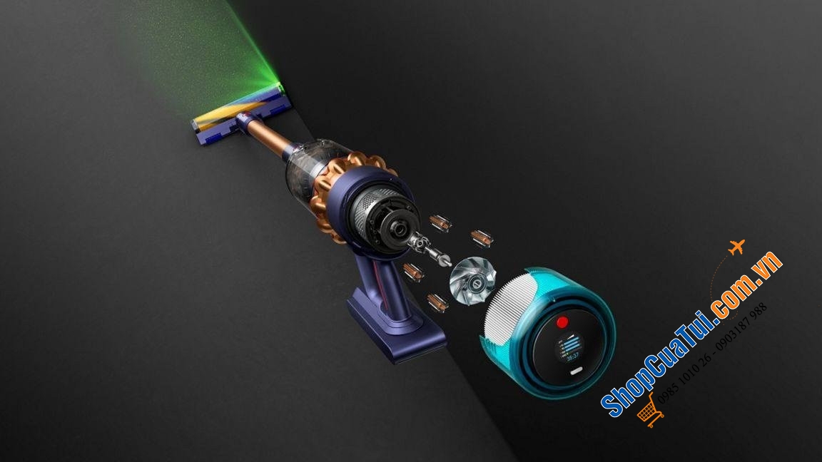 Hút bụi Dyson Gen5 detect™ Absolute - bản HEPA ống vàng - Model cao cấp xịn xò nhất 2023 nhà Dyson - tặng kèm Dyson Floor Dok Multi